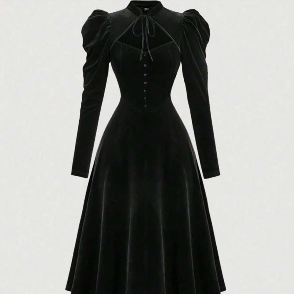 🌼 5 for $30 🌼 SHEIN Mod Black Velvet Dress